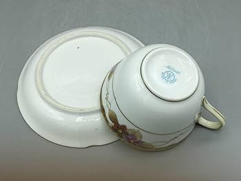 Amazon.co.jp: オールドノリタケ カップ＆ソーサー 花 金点盛